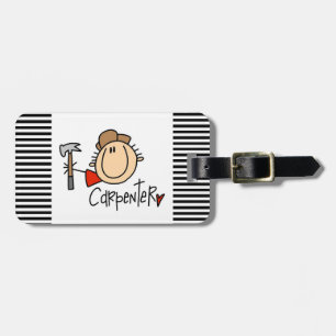 Männlicher Tischler Gepäckanhänger