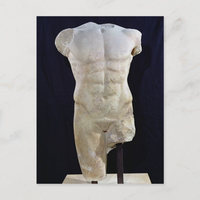 Männlicher Torso von Miletus, c.480 v. Chr. Postkarte (Vorderseite)