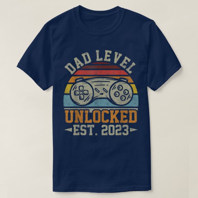 Männlicher Vater-Level entsperrt Est  T-Shirt (Design vorne)