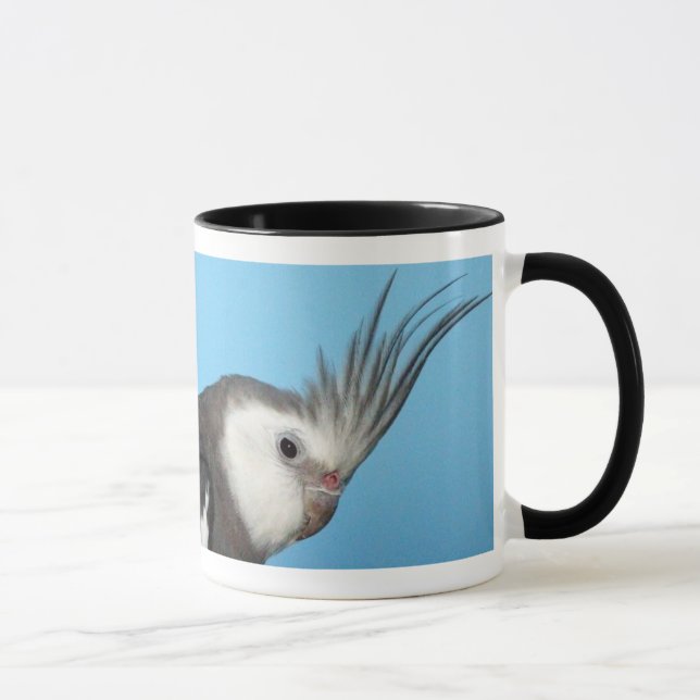 Männlicher Whiteface Cockatiel Tasse (Rechts)