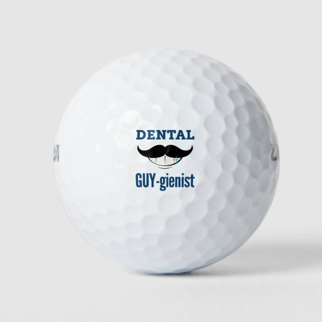 Männlicher Zahnarzthygienist Männer Zahnärztin für Golfball (Vorderseite)