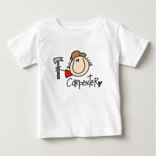 Männlicher Zimmermann Baby T-shirt