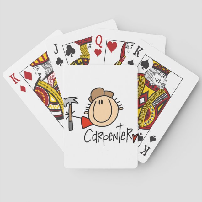 Männlicher Zimmermann Spielkarten (Rückseite)