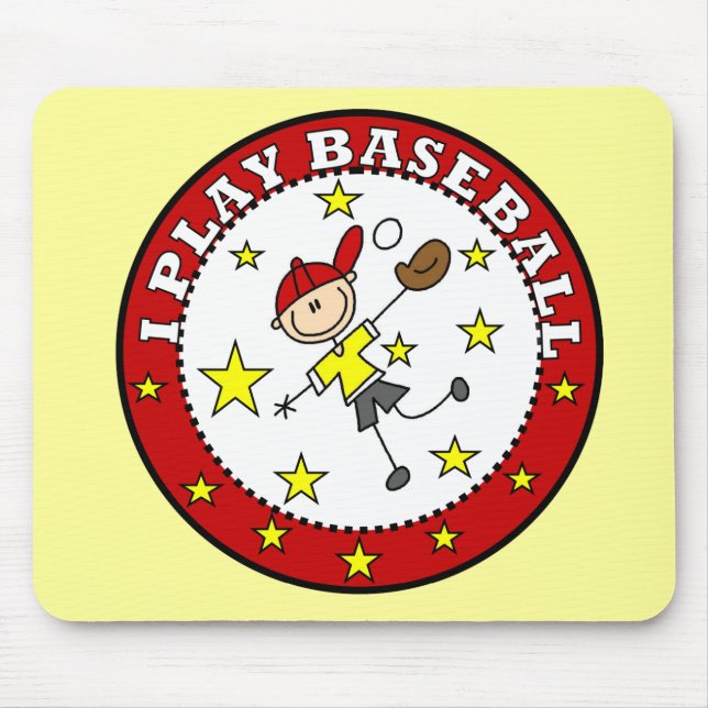 Männliches Baseball-Mausepad Mousepad (Vorne)