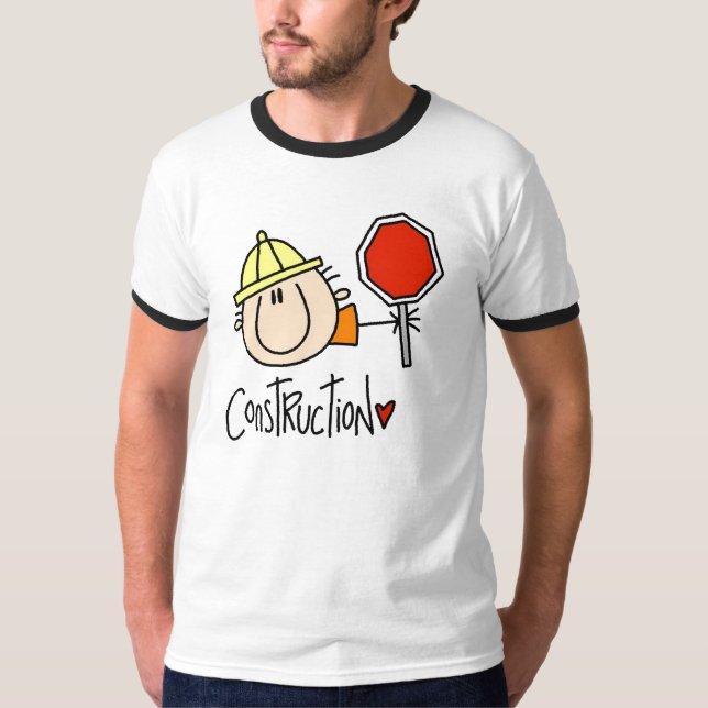 Männliches Bauarbeiter-T-Shirt T-Shirt (Vorderseite)