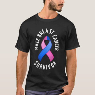 Männliches Brustkrebs-Überlebend-Dunkelheits-Shirt T-Shirt