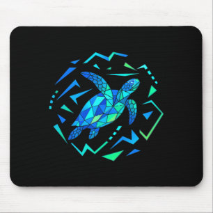 Männliches geometrisches Meeresschildkröte mit leb Mousepad