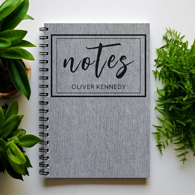 Männliches Hellgraues Jeansdruck Klassische Spiral Notizblock (Von Creator hochgeladen)