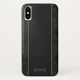 Männliches Minimalistisches schwarzes ledernes mit Case-Mate iPhone Hülle