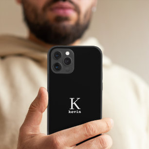 Männliches Monogramm Name personalisiert einfach s Case-Mate iPhone Hülle