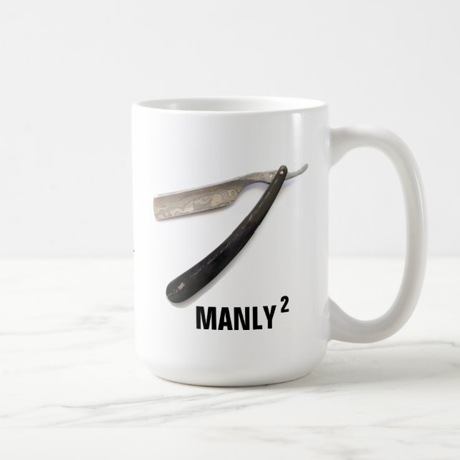 MÄNNLICHES QUADRATISCHES MONOGRAMED, DAS TASSE (Rechts)