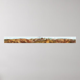 MANNOGRAPHISCHE Swiss Alps 360° Panorama Poster