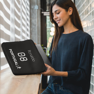 Mannschafts-Trikot Name Nummer Fußball Laptopschutzhülle