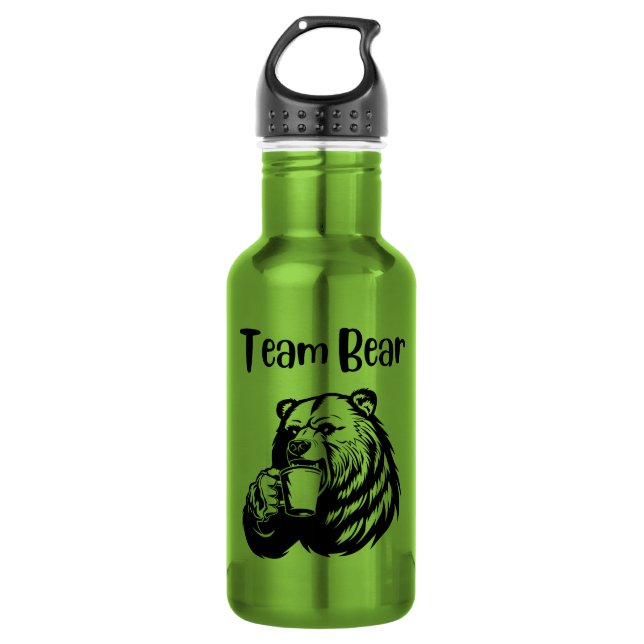 Mannschaftsbär Edelstahlflasche (Vorderseite)