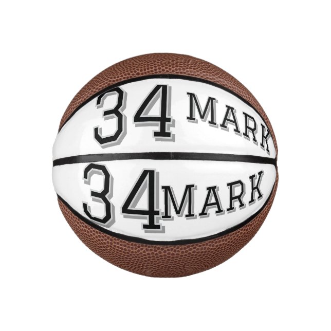 Mannschaftsname hinzufügen Spielername Datum Sport Mini Basketball (Vorderseite)