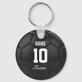 Mannschaftsname Soccer Ball Personalisierter Name Schlüsselanhänger