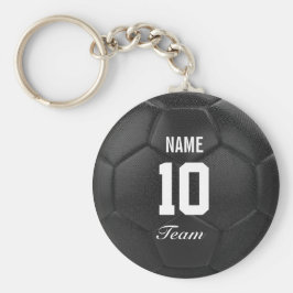 Mannschaftsname Soccer Ball Personalisierter Name Schlüsselanhänger