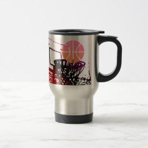 Mannschaftssport-Ball-Basketball-Netz-Zug-Spiel Reisebecher
