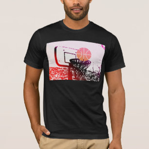 Mannschaftssport-Ball-Basketball-Netz-Zug-Spiel T-Shirt