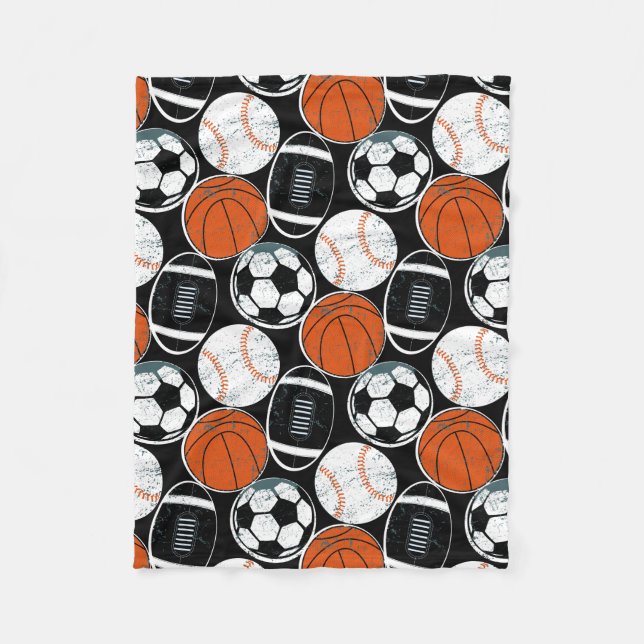 Mannschaftssportbälle Fleecedecke (Vorderseite)