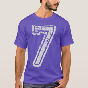Mannschaftstrikots Uniformen Nummer 7 Sieben Schul T-Shirt