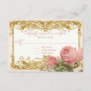 Manoir rose de cru parisien de réponse de RSVP