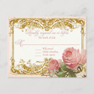 Manoir rose de cru parisien de réponse de RSVP