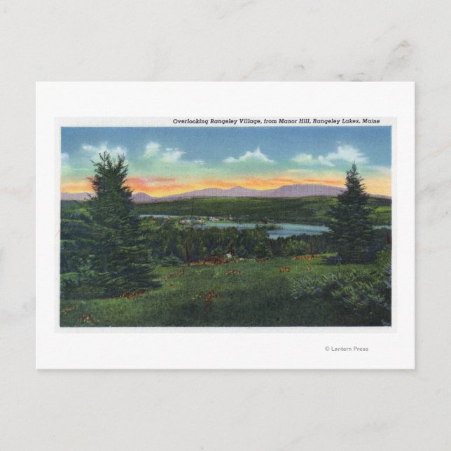 Manor Hill mit Blick auf die Landschaft von Rangel Postkarte (Vorderseite)