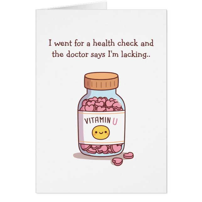 Manque de vitamine U Funny Valentines Day (Devant)