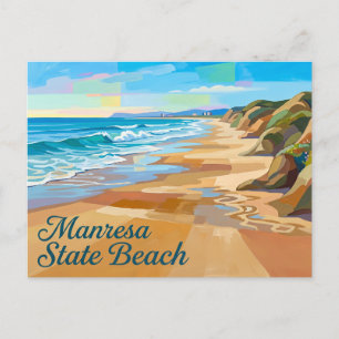 Manresa State Beach Kalifornien Postkarte