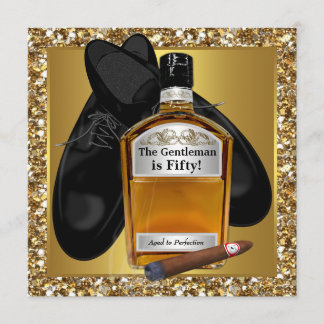 Mans Gold im Alter bis zur Perfektion 50. Geburtst Einladung