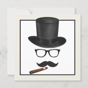 Mans Mustache Birthday Party Einladung