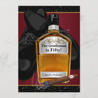 Mans Whiskey Age to Perfection Geburtstagsparty Einladung