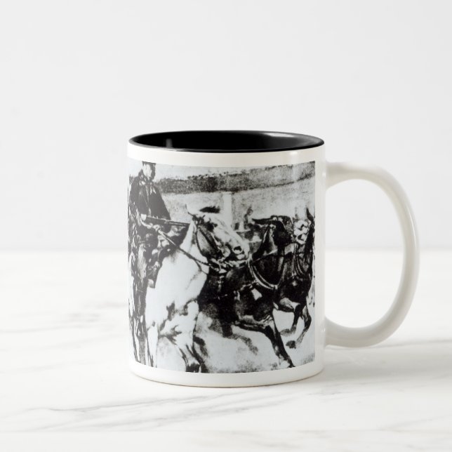 Mansarde holt in Billy das Kind, 1880 Zweifarbige Tasse (Rechts)