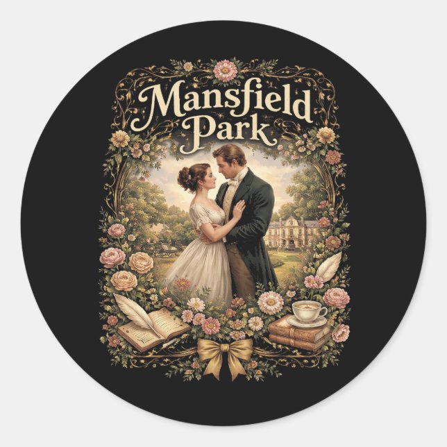 Mansfield Park Runder Aufkleber (Vorderseite)