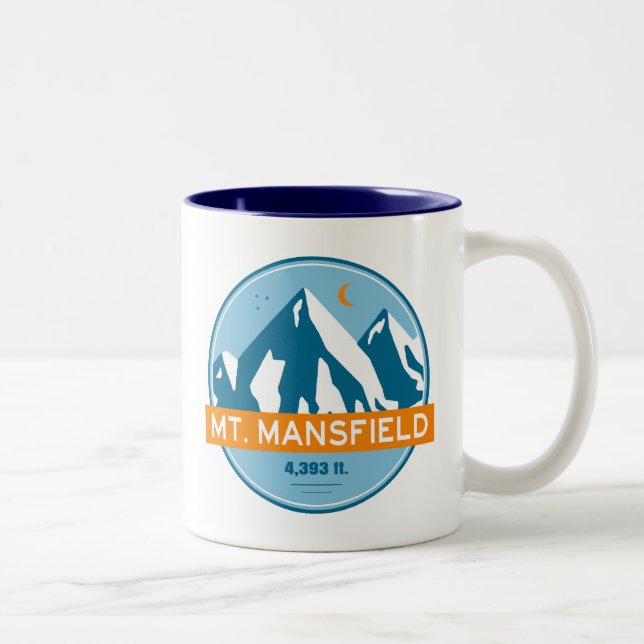 Mansfield Vermont Stars Moon Zweifarbige Tasse (Rechts)