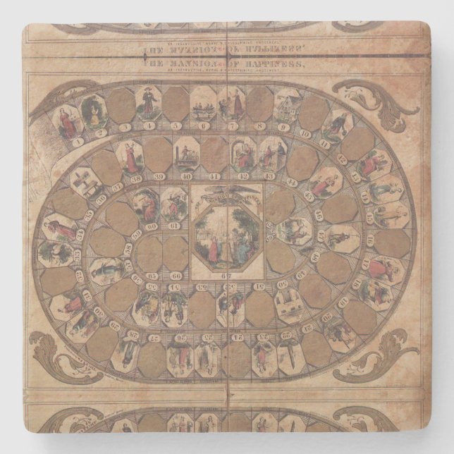 Mansion of Happiness – old game Steinuntersetzer (Vorderseite)