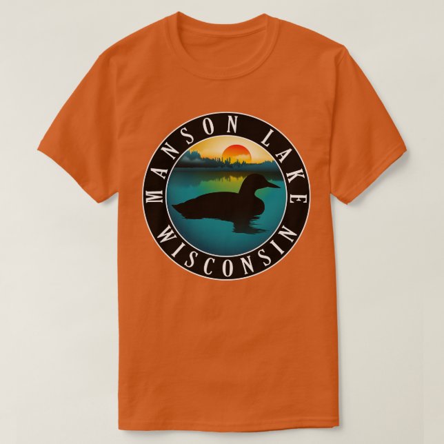 Manson Lake Wisconsin Loon T-Shirt (Design vorne)