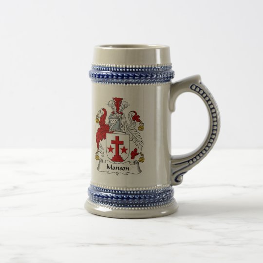 Manson-Wappen Stein - Familienwappen Bierglas