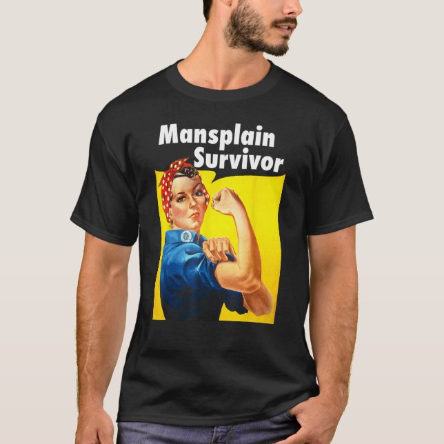 Mansplain Survivor Tshirt Drôle Mansplaining Femin (Devant)