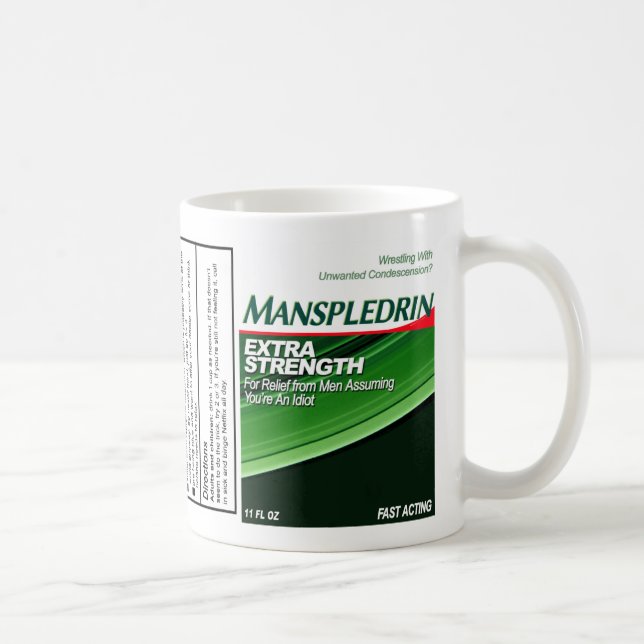 Manspledrin Mug | Mansplaining Relief for Feminist (Droite)