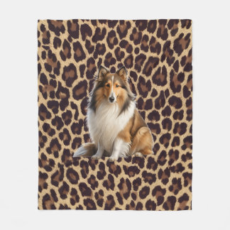 Manta de rough collie de tela polar  fleecedecke