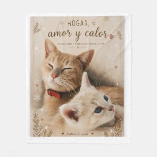 Manta Polar de Gatos Tiernos Diseño Acogedor de  Fleecedecke