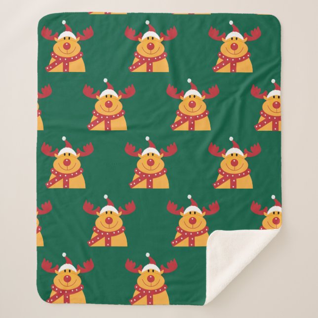 Manta Polar "Reno Nariz Roja" Sherpadecke (Vorderseite)