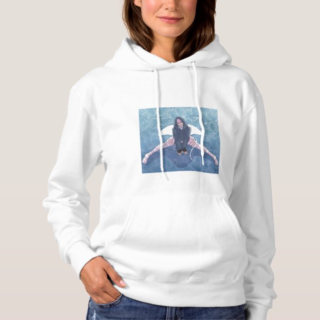 Manta Ray Anime Hybrid-Charakter Hoodie (Vorderseite)