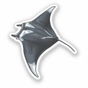 Manta ray aufkleber
