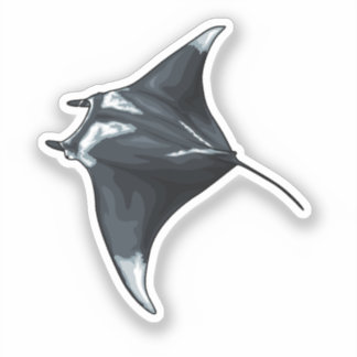 Manta ray aufkleber