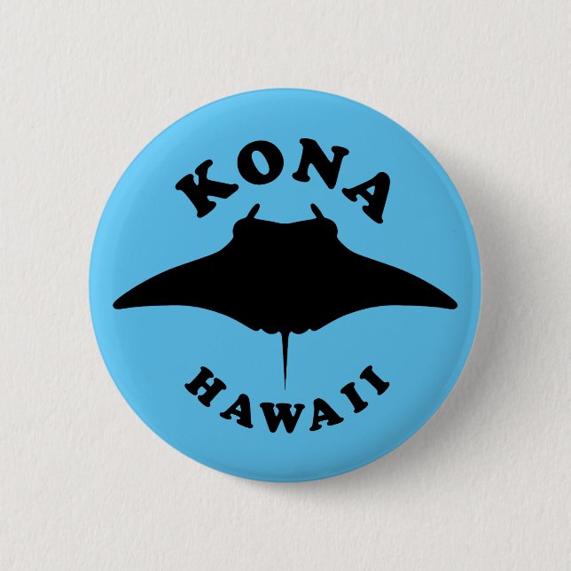 Manta Ray Diving in Kona, Hawaii Button (Vorderseite)