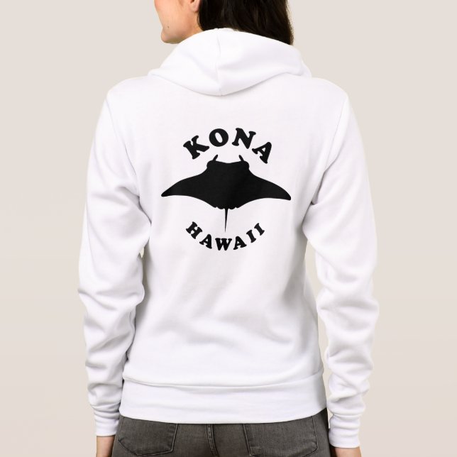 Manta Ray Diving in Kona, Hawaii Hoodie (Rückseite)