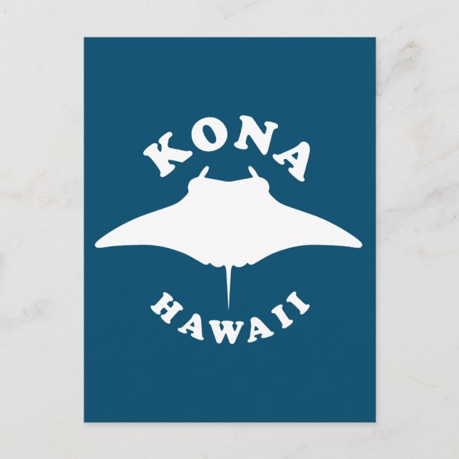 Manta Ray Diving in Kona, Hawaii Postkarte (Vorderseite)